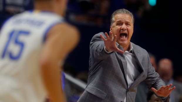 Kentucky John Calipari coaches against Kentucky State in Rupp Arena. Nov. 2, 2023
